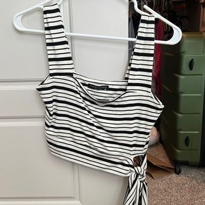 Striped crop top